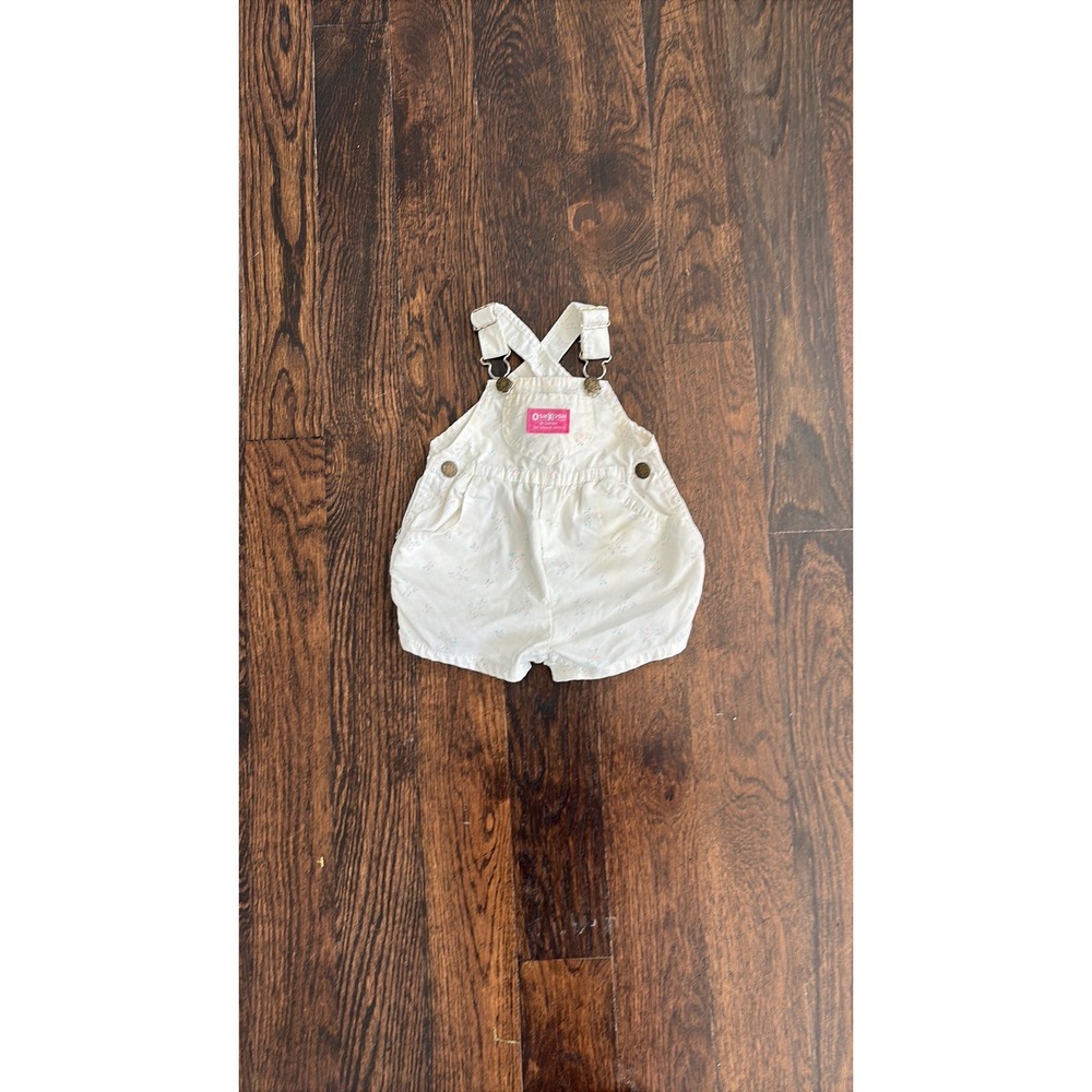 Vintage OshKosh Overalls Floral Size 6-9‎ Months